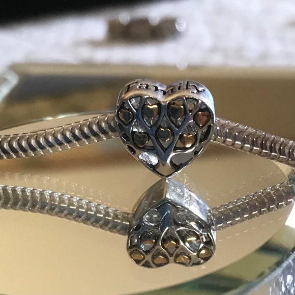 Family tree heart Pandora style charm - Picture 7 of 7